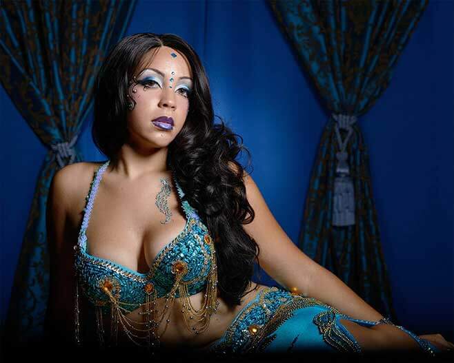 blue belly dancing costume side sitting pose sevy sevdha.jpg